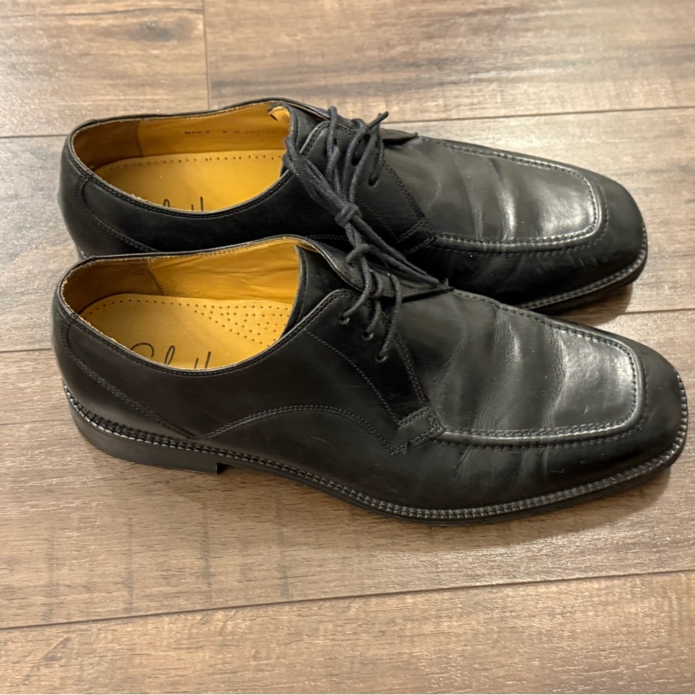 Cole Haan Black Leather Oxford Dress Shoes Moc Toe Lace Up Men’s Size 9D - Picture 5 of 12